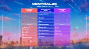 「CENTRAL MUSIC & ENTERTAINMENT FESTIVAL 2026」DAY 2のタイムテーブル。