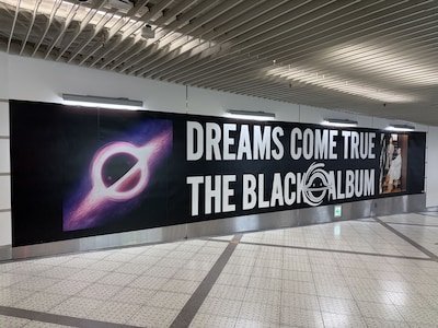 大阪・うめだエンタメウォールアベニューに掲出中の巨大アートワーク。