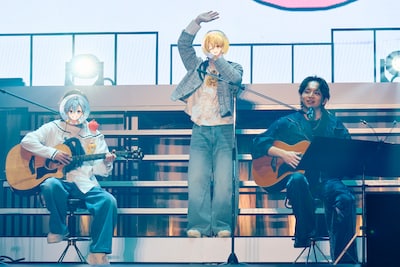 3月1日の昼公演。左から、ころん、るぅと、けんき。