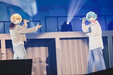 左からるぅと、ころん。