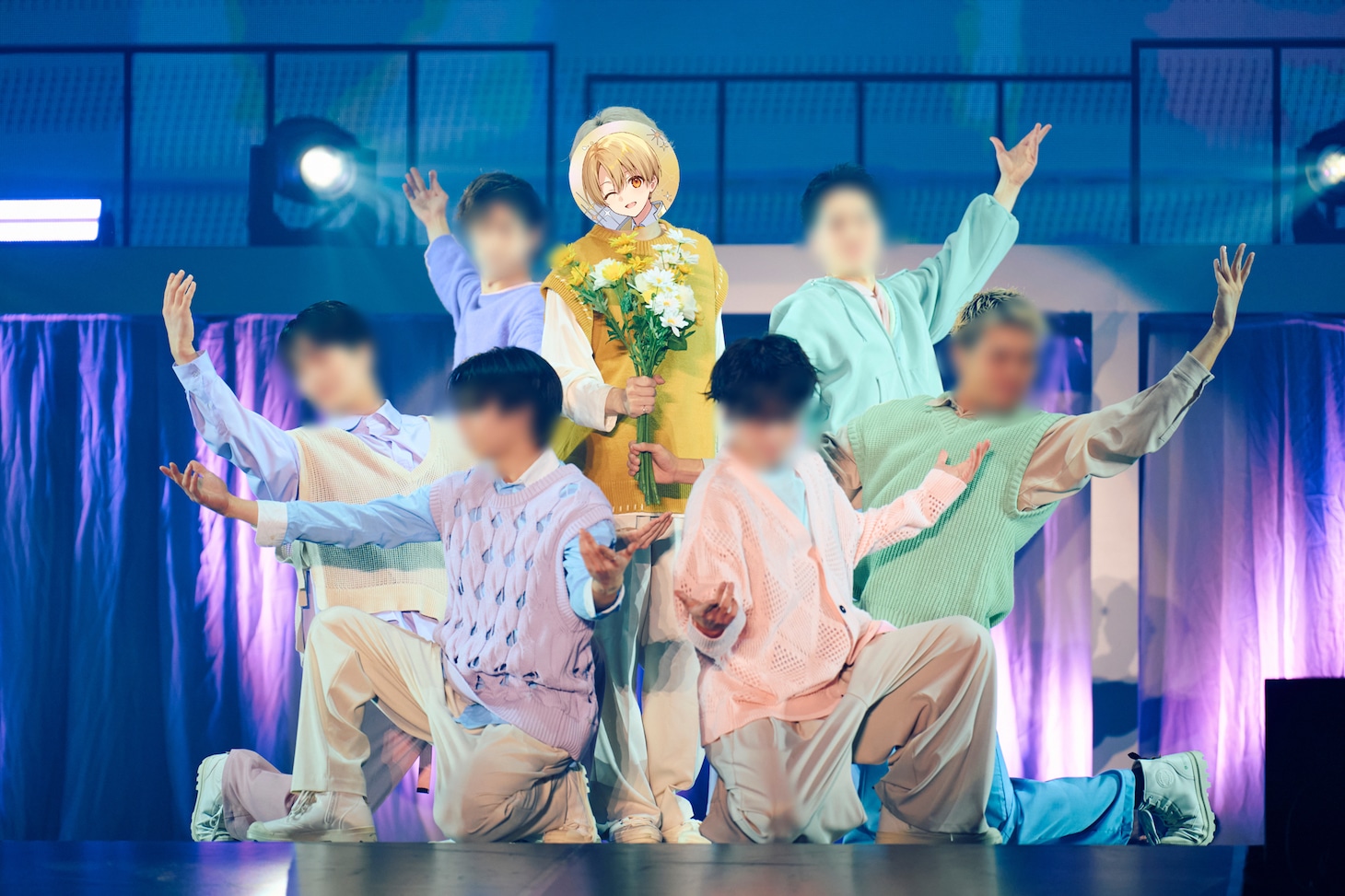 花束を持つるぅと。