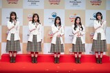 左から中嶋優月、松田里奈、森田ひかる、谷口愛季、的野美青。