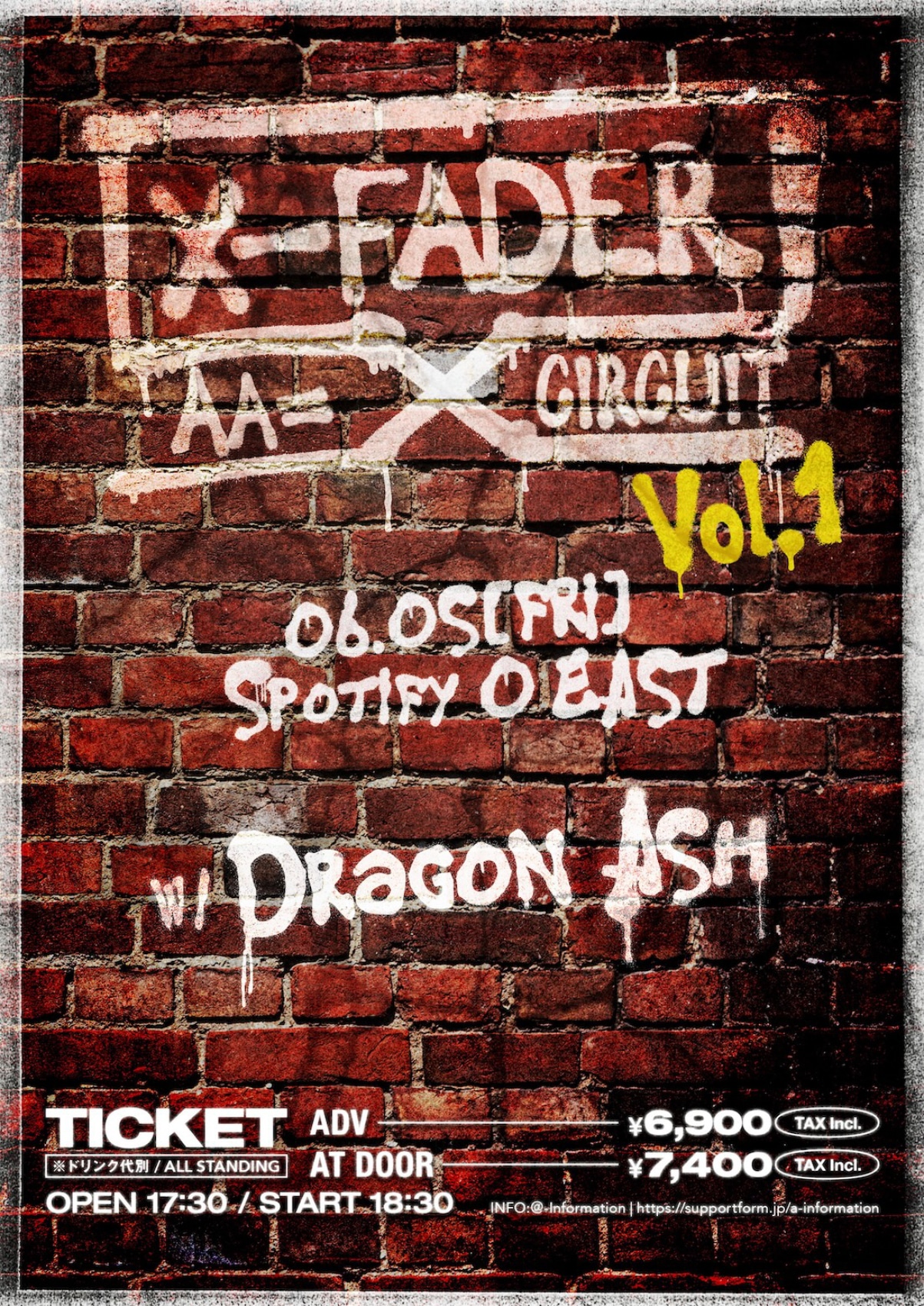 「AA= X-FADER CIRCUIT Vol.1」告知画像