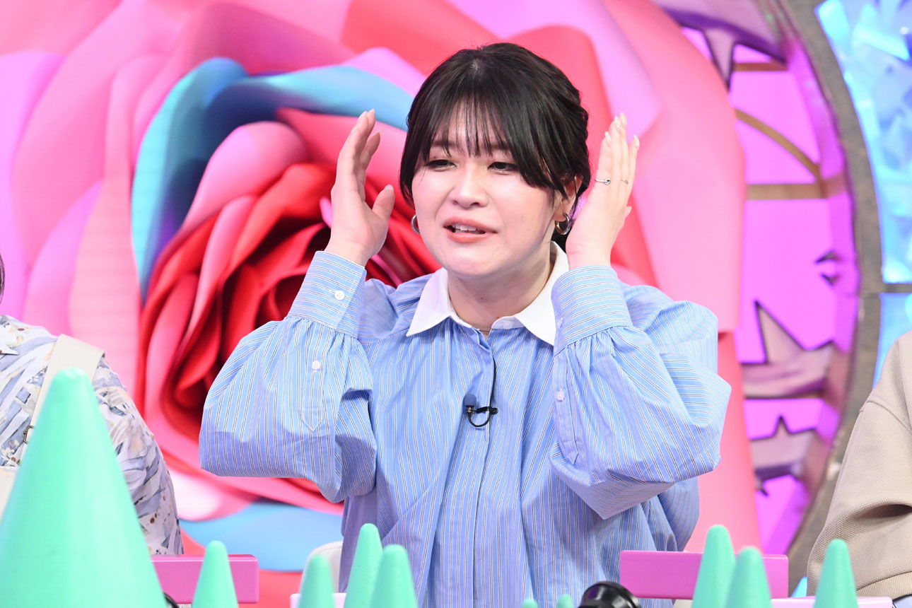 日テレの新番組「トゲバラ」初回ゲストの稲田美紀（紅しょうが）。©︎日本テレビ