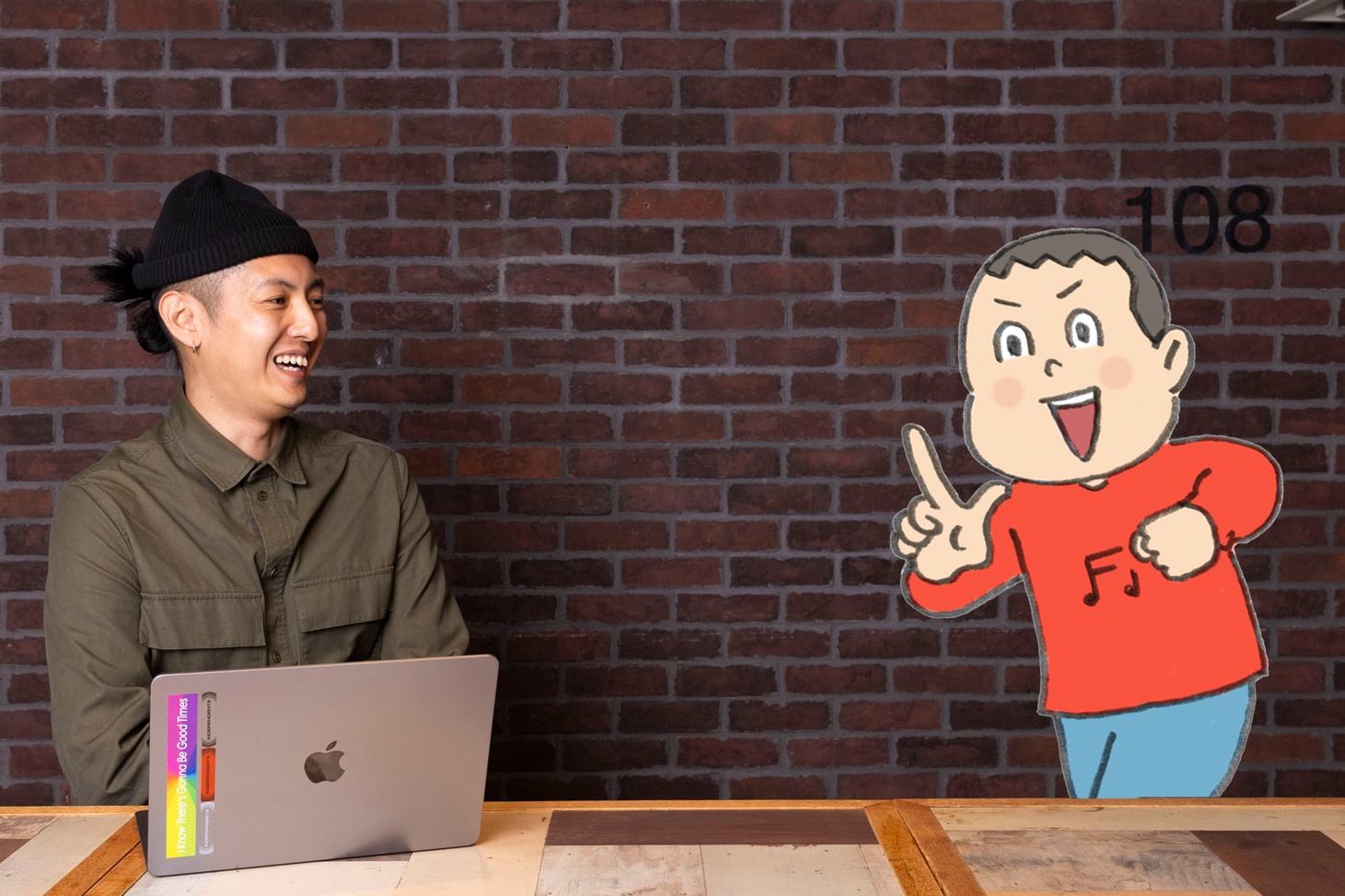 自信満々に「キニナル☆ランデヴー」をアピールするキニナル君。