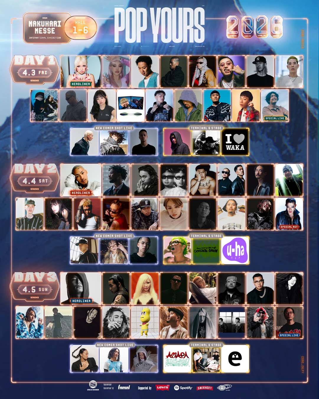 「POP YOURS 2026」出演者