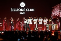 「Spotify Presents Billions Club Live with Bad Bunny」の様子。