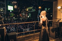 3月7日に行われたSoalaのフリーライブの様子。（撮影：ハヤシマコ）