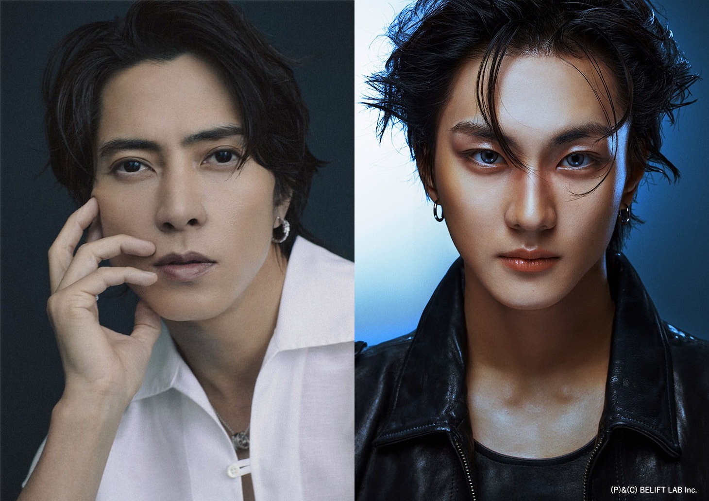 左から⼭下智久、JUNGWON（ENHYPEN）。