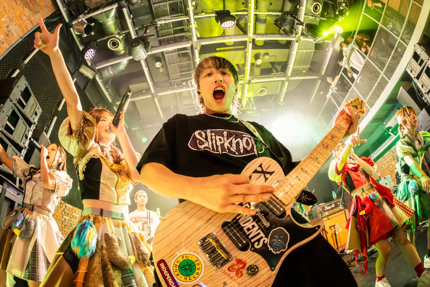 豆柴の大群バンドセッションの様子。（撮影：タカギユウスケ）