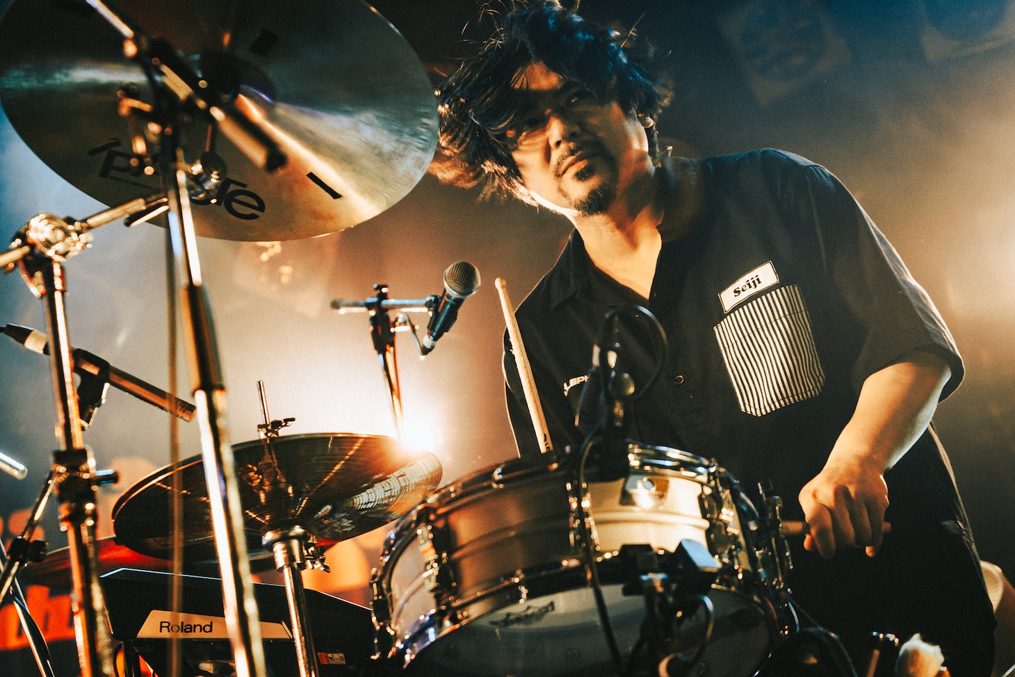 松本誠治（Dr / the telephones）（Photo by Kazma Kobayashi［Bearwear, UUWorks］）