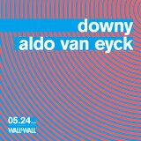 downyとaldo van eyckのツーマンライブの告知ビジュアル。