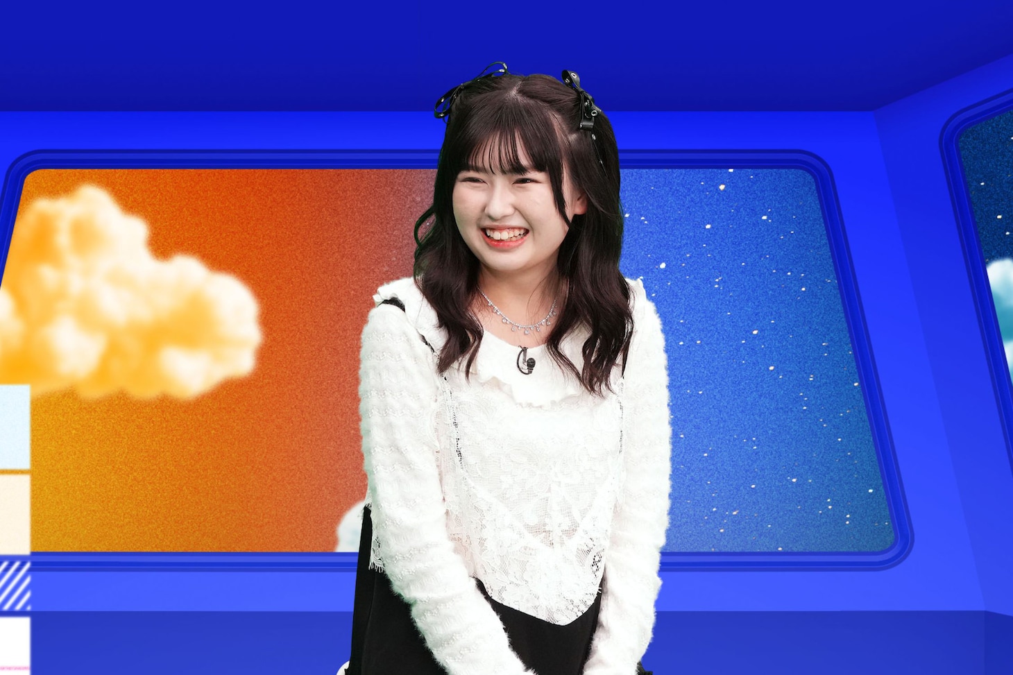 「その日、どんな日？～気になる予定を追ってみた～」にゲスト出演する長浜広奈。Ⓒテレビ東京