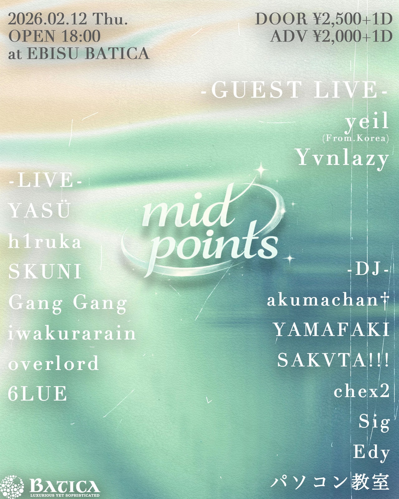 「mid points」フライヤー