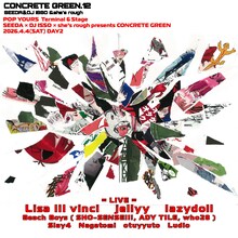 「SEEDA × DJ ISSO ×  she's rough presents  CONCRETE GREEN」ビジュアル