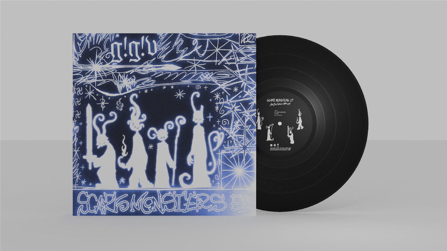 go!go!vanillas「SCARY MONSTERS EP」アナログ盤ジャケット表面