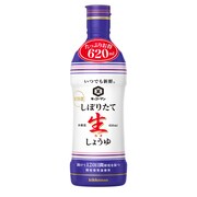 キッコーマン「いつでも新鮮 しぼりたて生しょうゆ」620mlのビジュアル。