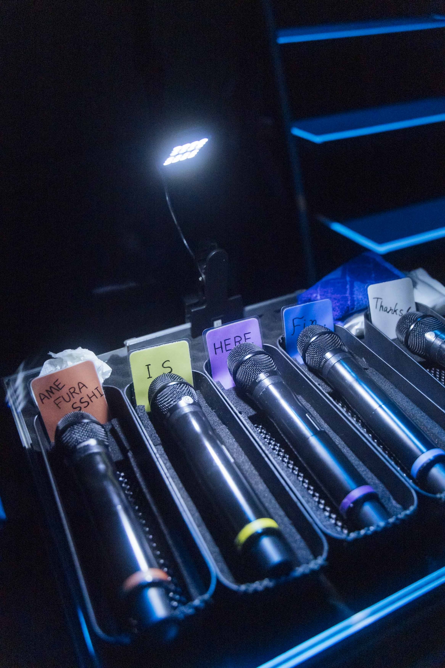 AMEFURASSHIのマイク。（Photo by Masato Yokoyama）