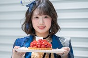 バースデーケーキに大喜びの小久保柚乃。