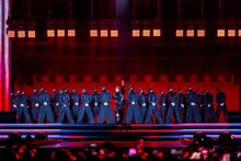 「BTS THE COMEBACK LIVE | ARIRANG」の様子。(P)&(C)BIGHIT MUSIC / Netflix