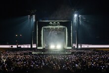 「BTS THE COMEBACK LIVE | ARIRANG」の様子。(P)&(C)BIGHIT MUSIC / Netflix