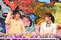 左からイワクラ（蛙亭）、松田里奈（櫻坂46）。©︎読売テレビ