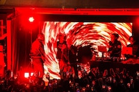 Masato Hayashiのゲリラライブの様子。