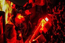 Masato Hayashiのゲリラライブの様子。