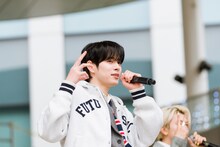 福田歩汰（DXTEEN）。ダイバーシティ東京プラザで行われた、2ndアルバム「Heart Beat」リリース記念イベントより。