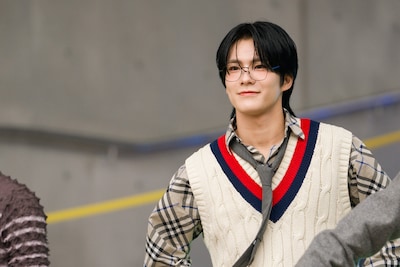 谷口太一（DXTEEN）。ダイバーシティ東京プラザで行われた、2ndアルバム「Heart Beat」リリース記念イベントより。