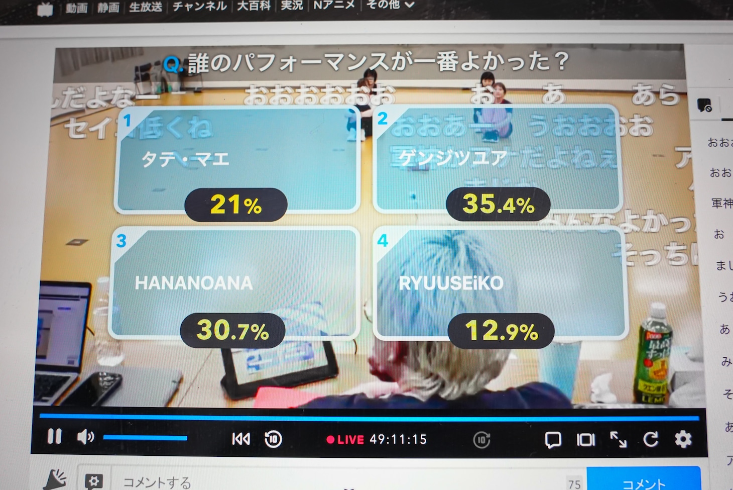 ニコニコ生放送アンケート結果