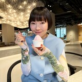 話題のジェラートを紹介するあさぎーにょ。©日本テレビ