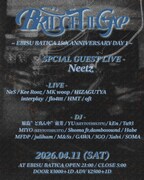 EBISU BATICA 15th ANNIVERSARY DAY1「BRIDGETHEGAP」フライヤー