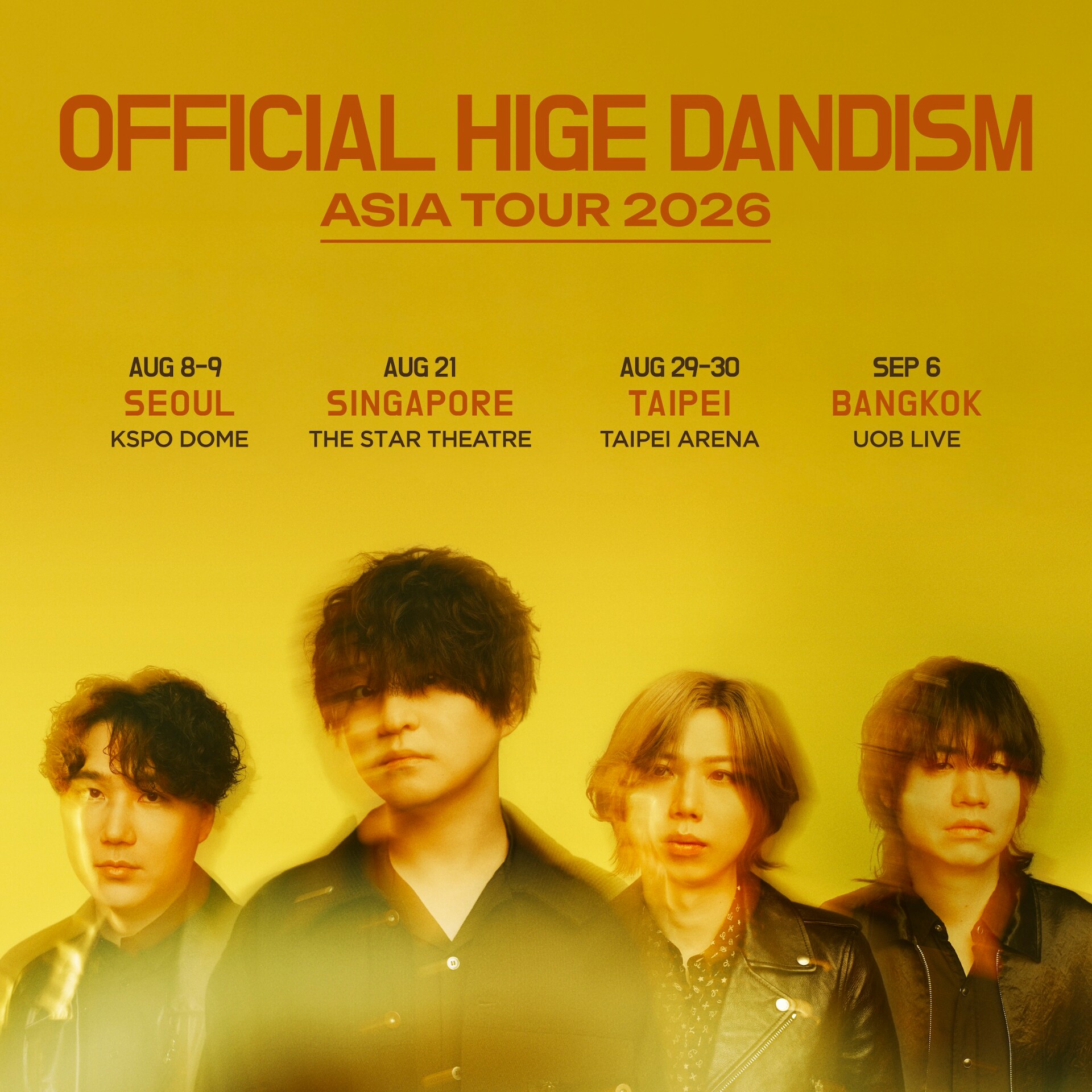 OFFICIAL HIGE DANDISM Asia Tour 2026」告知ビジュアル [画像