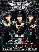 BABYMETALのメキシコ公演の告知画像。