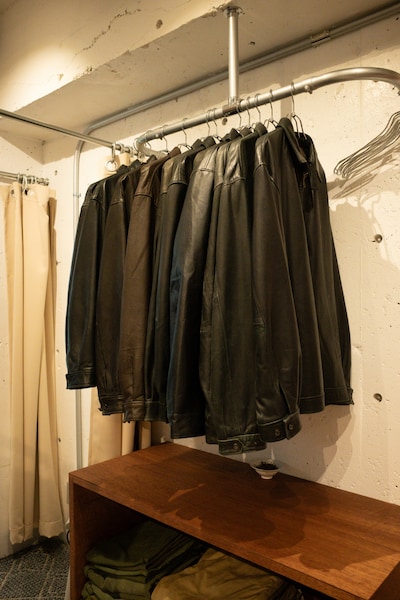 人気のレザージャケット。