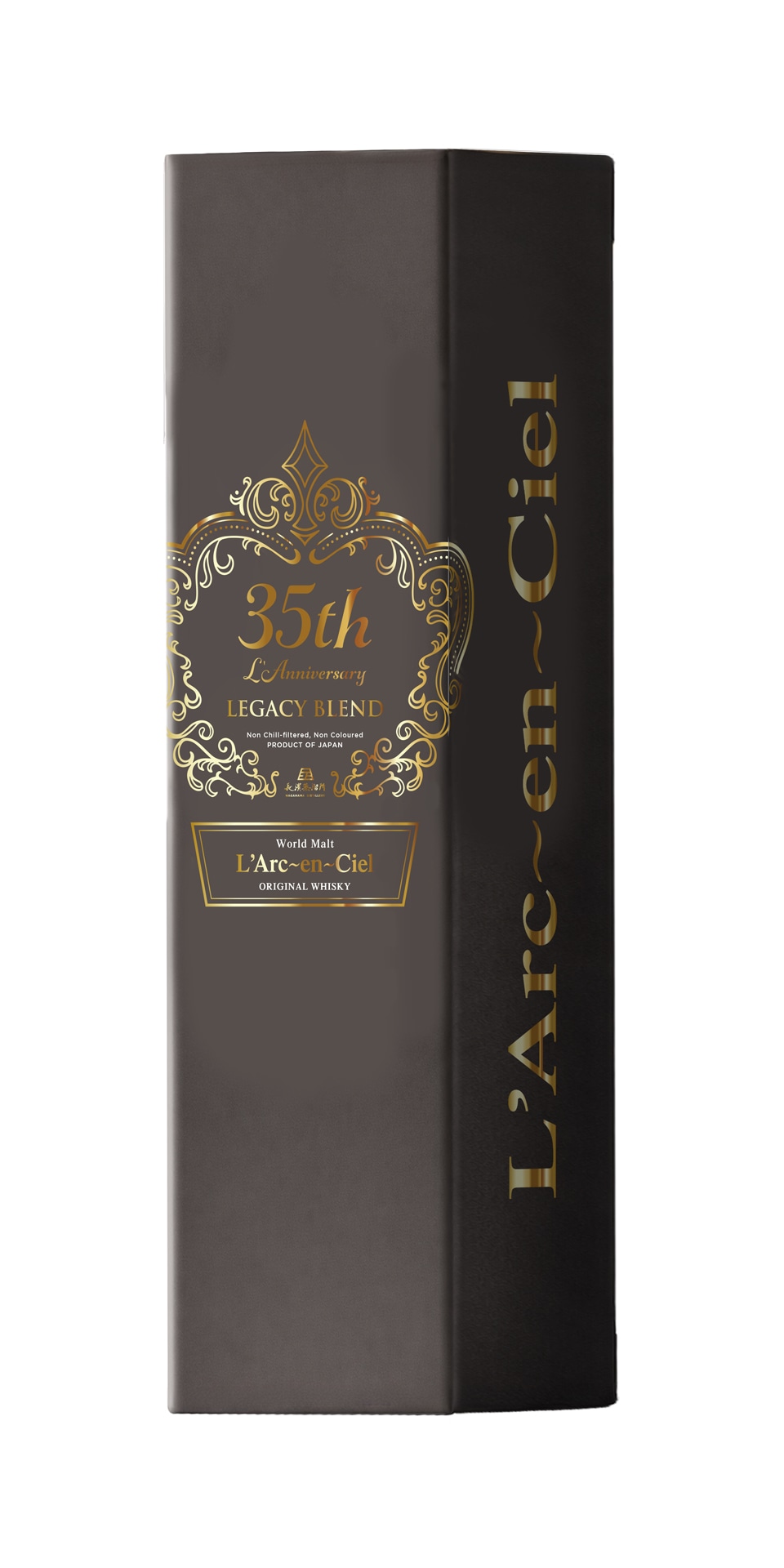 「L'Arc-en-Ciel × 長濱蒸溜所 35th L'Anniversary Whisky LEGACY BLEND」外箱イメージ