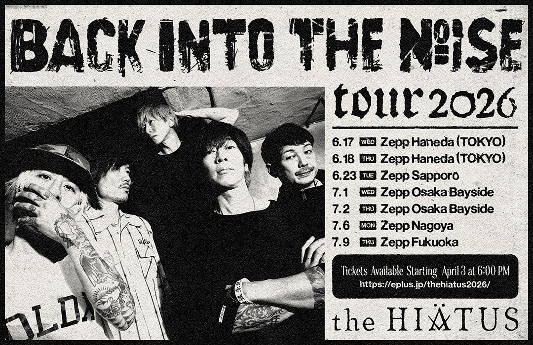 the HIATUS「Back Into the Noise Tour 2026」告知ビジュアル