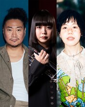 「JAZZ EXPANSION」出演者。左から黒田卓也、松井秀太郎、梅井美咲。
