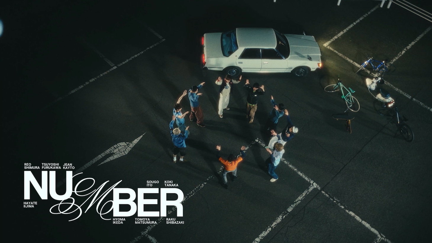 SUPER★DRAGONの「NUMBER」ミュージックビデオのサムネイル。