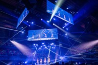 ももいろクローバーZのパフォーマンスの様子。