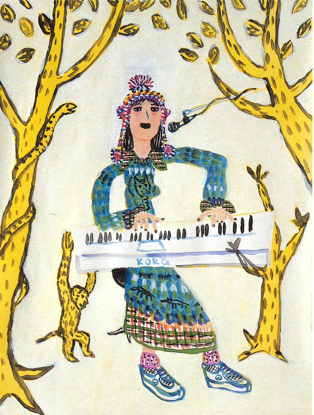 小池アミイゴがアートワークを手がけた「くじらむぼん」のフライヤー。