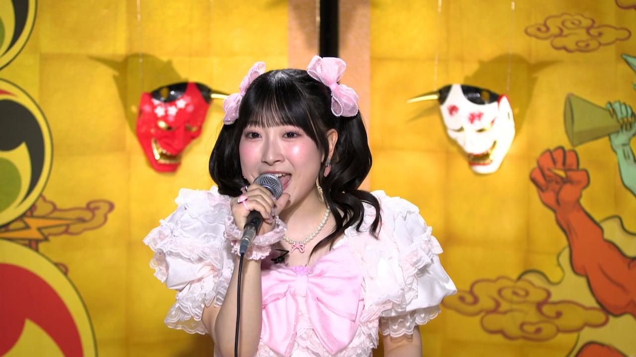 「千鳥の鬼レンチャン」より、櫻井もも（≠ME）。©︎フジテレビ