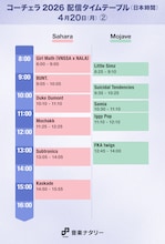 「コーチェラ2026」2週目配信タイムテーブル日本時間版公開！藤井風、BIGBANG、Creepy Nutsらの出演スケジュールまとめ