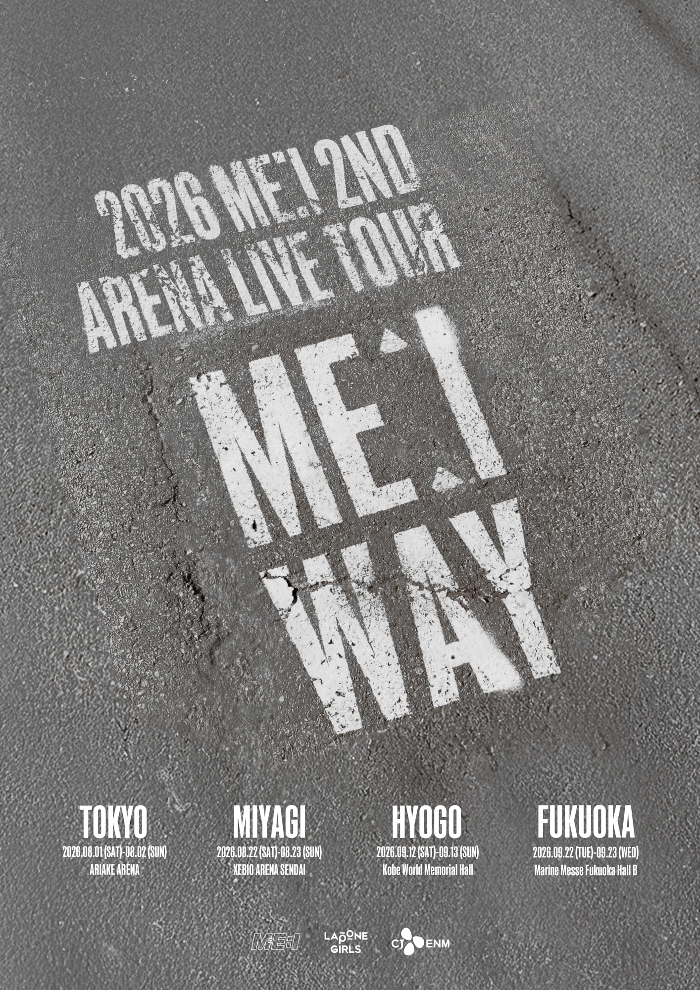 「2026 ME:I 2ND ARENA LIVE TOUR "ME:I WAY"」告知画像 ©LAPONE GIRLS