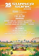 2026年8月14日から16日まで開催される「SUMMER SONIC 2026」（OSAKA）の出演アーティスト。