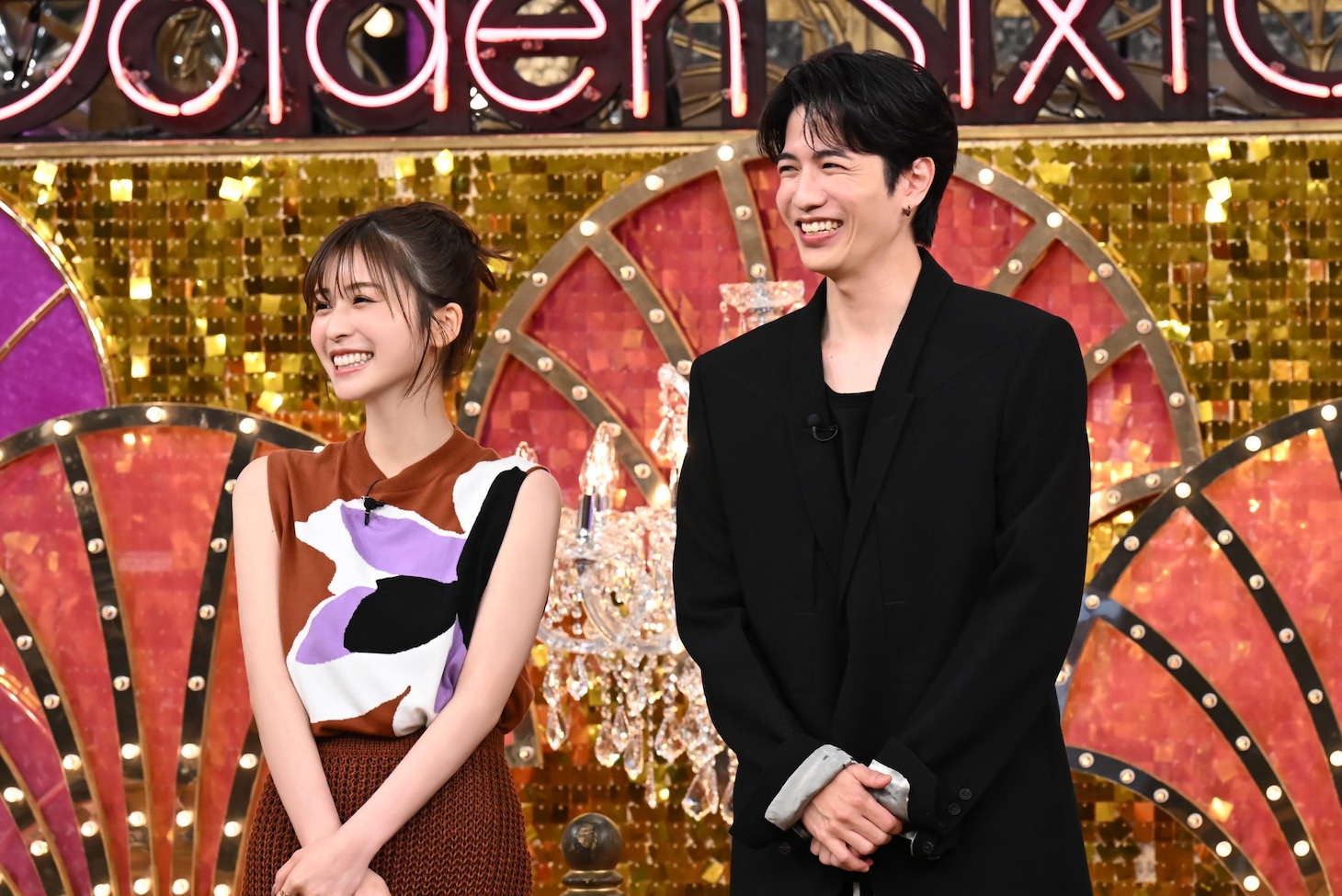 「Golden SixTONES」 4月19日放送回より、長濱ねると志尊淳。©︎日本テレビ