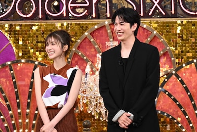 「Golden SixTONES」 4月19日放送回より、長濱ねると志尊淳。©︎日本テレビ