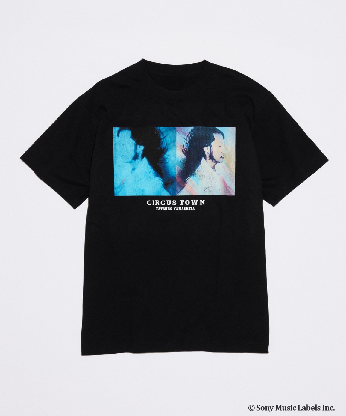 山下達郎とJOURNAL STANDARDのコラボTシャツ「WINDY LADY TEE」の表面（ブラック）。