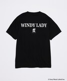 山下達郎とJOURNAL STANDARDのコラボTシャツ「WINDY LADY TEE」の裏面（ブラック）。